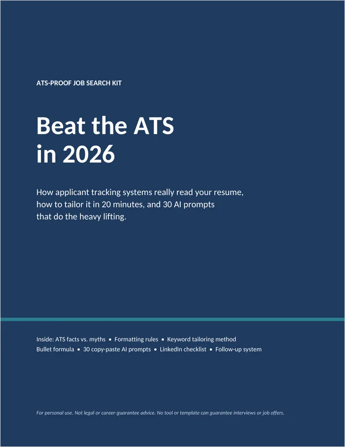 Beat the ATS in 2026 guide cover